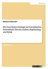 Die Zwei-Säulen-Strategie der Europäischen Zentralbank. Theorie, Aufbau, Begründung und Kritik