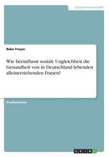 Wie beeinflusst soziale Ungleichheit die Gesundheit von in Deutschland lebenden alleinerziehenden Frauen?