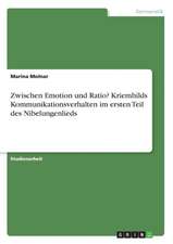 Zwischen Emotion und Ratio? Kriemhilds Kommunikationsverhalten im ersten Teil des Nibelungenlieds