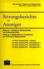 Sitzungsberichte Und Anzeiger Der Mathematisch-Naturwissenschaftlichen Klasse, Jahrgang 2009/2010