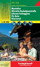 Montafon, Silvretta Hochalpenstrasse, Schrun-Tschagguns, Piz Buin, Klostertal 1 : 50 000