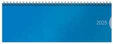 Tischquerkalender Classic Colourlux blau 2025