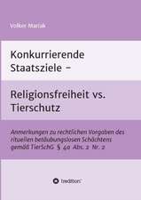 Konkurrierende Staatsziele - Religionsfreiheit vs. Tierschutz