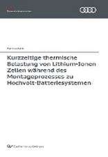 Kurzzeitige thermische Belastung von Lithium-Ionen Zellen