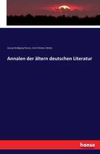 Annalen der ältern deutschen Literatur