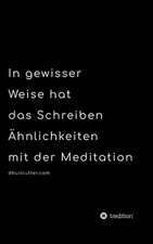 In gewisser Weise hat das Schreiben Ähnlichkeiten mit der Meditation - BLACK & WHITE