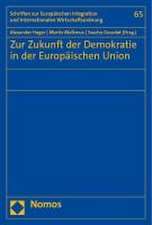 Zur Zukunft der Demokratie in der Europäischen Union