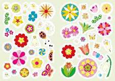 Glitzer-Sticker-Mandalas Blumen. Malbuch ab 5 Jahren