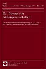 Der Buyout von Aktiengesellschaften