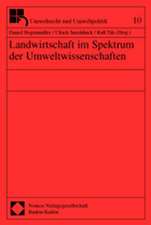 Landwirtschaft im Spektrum der Umweltwissenschaften