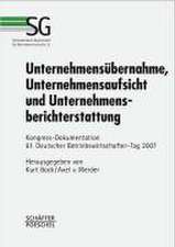 Unternehmensübernahme, Unternehmensaufsicht und Unternehmensberichterstattung