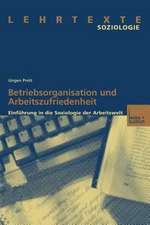 Betriebsorganisation und Arbeitszufriedenheit: Einführung in die Soziologie der Arbeitwelt