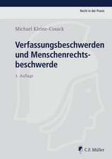 Verfassungsbeschwerden und Menschenrechtsbeschwerde