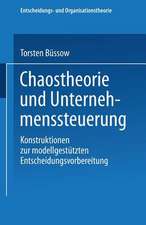 Chaostheorie und Unternehmenssteuerung: Konstruktionen zur modellgestützten Entscheidungsvorbereitung