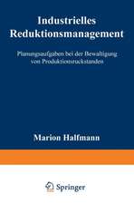 Industrielles Reduktionsmanagement: Planungsaufgaben bei der Bewältigung von Produktionsrückständen