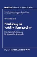 Preisfindung bei verteilter Börsenstruktur: Eine empirische Untersuchung für den deutschen Aktienmarkt