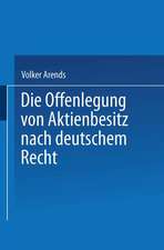 Die Offenlegung von Aktienbesitz nach deutschem Recht