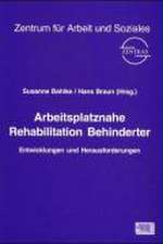 Bahlke, S: Arbeitsplatznahe Rehabilitation Behinderter