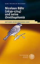 Nikolaus Bahr (1639-1714) Und Seine 'Ornithophonia': Auf Den Spuren Einer Modernen 'Chresis' in Charles Baudelaires 'Fleurs Du Mal'