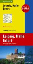 Falk Regionalkarte 09. Leipzig, Halle, Erfurt. 1 : 150 000