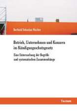 Betrieb, Unternehmen und Konzern im Kündigungsschutzgesetz