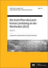 Die Inschriften des Landkreises Landsberg an der Warthe