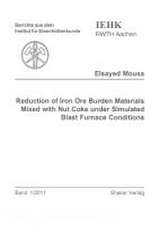 Reduction of Iron Ore Burden Materials Mixed with Nut Coke under Simulated Blast Furnace Conditions