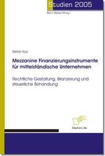 Mezzanine Finanzierungsinstrumente Fur Mittelst Ndische Unternehmen: The Sea