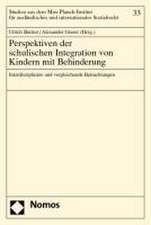 Perspektiven der schulischen Integration von Kindern mit Behinderung