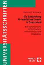 Die Staatshaftung für legislatives Unrecht in Deutschland