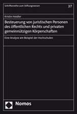 Besteuerung Von Juristischen Personen Des Offentlichen Rechts Und Privaten Gemeinnutzigen Korperschaften: Eine Analyse Am Beispiel Der Hochschulen