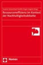 Ressourceneffizienz im Kontext der Nachhaltigkeitsdebatte