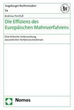 Die Effizienz des Europäischen Mahnverfahrens