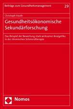 Gesundheitsökonomische Sekundärforschung