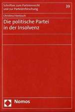 Die Politische Partei in Der Insolvenz: Wer Mit Seinen Nachbarn in Frieden Lebt, Kennt Nur Seine Rechte Nicht.