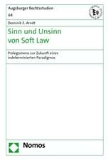 Sinn und Unsinn von Soft Law