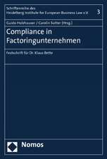 Compliance in Factoringunternehmen