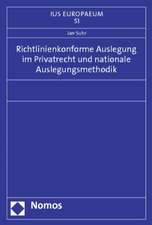 Richtlinienkonforme Auslegung im Privatrecht und nationale Auslegungsmethodik