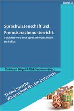 Sprachwissenschaft und Fremdsprachenunterricht: