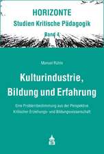 Kulturindustrie, Bildung und Erfahrung