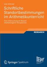 Schriftliche Standortbestimmungen im Arithmetikunterricht: Eine Untersuchung am Beispiel inhaltsbezogener Kompetenzen