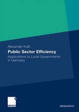 Public Sector Efficiency: Applications to Local Governments in Germany