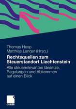 Rechtsquellen zum Steuerstandort Liechtenstein