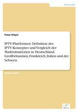 Iptv-Plattformen: Definition Des Iptv-Konzeptes Und Vergleich Der Marktsituationen in Deutschland, Grossbritannien, Frankreich, Italien