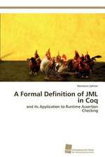 A Formal Definition of Jml in Coq: From Tissues to Atoms