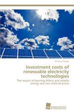 Investment Costs of Renewable Electricity Technologies: Measurement and Source Allocation