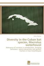 Diversity in the Cuban Bat Species, Macrotus Waterhousii: Measurement and Source Allocation