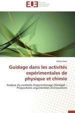 Guidage Dans Les Activites Experimentales de Physique Et Chimie: Cas Du Riz de Kovie Au Togo