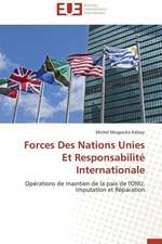 Forces Des Nations Unies Et Responsabilite Internationale: Cas de La Zone Cemac