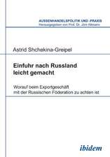 Shchekina-Greipel, A: Einfuhr nach Russland leicht gemacht.